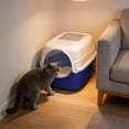 thumbnail image 3 of RKSTN Fully Enclosed Cat Litter Box Cat Toilet, Deodorant And Splash-Proof Cat Poop Basin Blue, 3 of 5