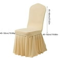 thumbnail image 2 of Dining Chair Covers Stretch Slipcovers with Ruffled Skirt Soft Breathable Washable Kitchen Chair Protectors with Ties for Home Hotel Banquet Wedding Party, 2 of 7