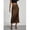 Coffee Brown, variant on Womens Coffee Brown Satin Finish Maxi Skirt - Elegant Flowy Midi Length