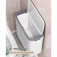 thumbnail image 2 of O-MART Wall Mounted Trash Can, Kitchen Compost Bin with Lid, 4 Gallon (S01L-V02), 2 of 7