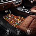 thumbnail image 5 of Daiia Retro Coffee Printed Car Floor Mats Set of 4, Durable Non Slip Auto Floor Carpet, Car Interior Carpets Proof Foot Pads Anti-Slip Cushion Automoetive Accessories, 5 of 6