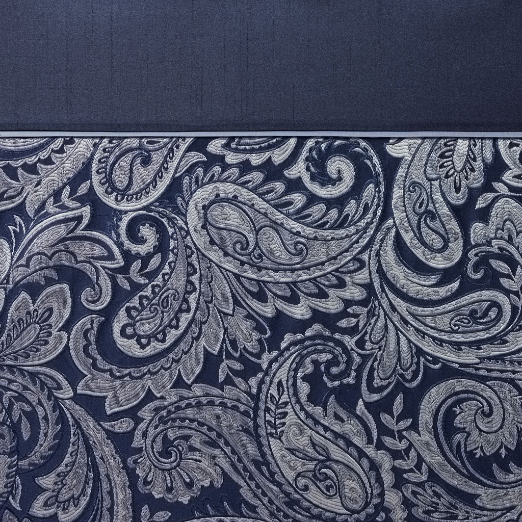 MAYEERTY Jacquard Shower Curtain, 72" x 72", Machine-Washable, Navy