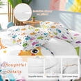 thumbnail image 2 of Cartoon Owl Bedding Duvet Cover Set Twin Size 4 Pieces Cute Animal Modern Art Soft Twill Plush Quilt Cover, Include 1 Duvet Cover 1 Flat Sheet And 2 Pillow, 2 of 7