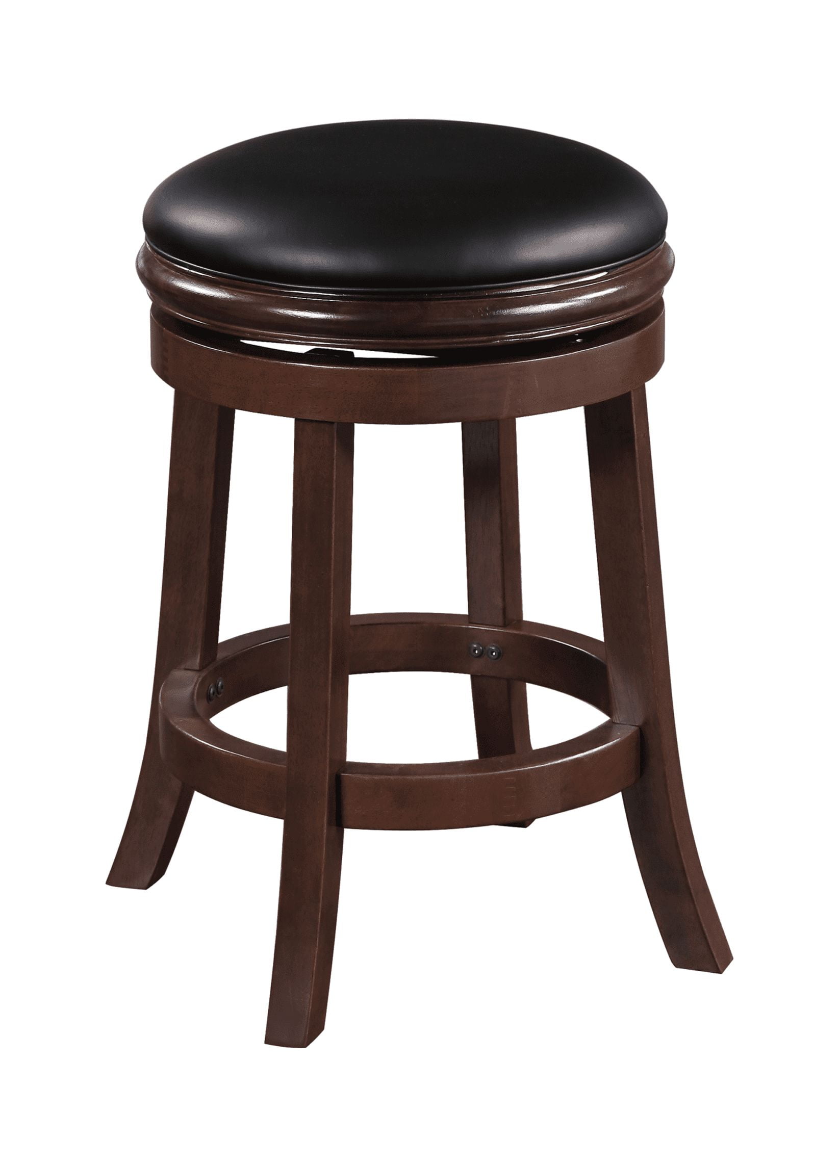 Boraam Backless Counter Height Wood Swivel Kitchen Bar Stool, Cappuccino Finish