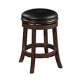 thumbnail image 2 of Boraam Backless Counter Height Wood Swivel Kitchen Bar Stool, Cappuccino Finish, 2 of 4