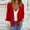 #251-Red, variant on AUNVITO Stretchy Comfortable Women's 3/4 Sleeve Casual Jacket with Square Neck Casual Fit Spring Winter Coat