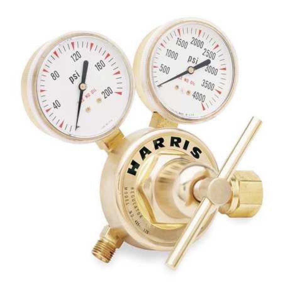 HARRIS 425200580 Gas Regulator, Single Stage, CGA580, 0 to 200 psi