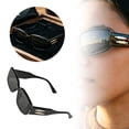 thumbnail image 2 of AJGRHE Rectangle Sunglasses for Women Men Trendy Retro Trendy Sun Glasses 90’s Vintage Square Frame Black, 2 of 4