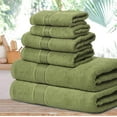 thumbnail image 5 of MALLONI HOME Ultra Soft 6 Pack Cotton Towel Set, Contains 2 Bath Towels 28x55 inch, 2 Hand Towels 16x24 inch & 2 Wash Coths 12x12 inch, Ideal for Everyday use, Compact & Lightweight - Kiwi Green, 5 of 8