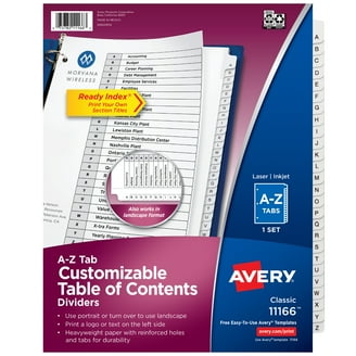 Avery A-Z Tab Page Dividers, 8.5