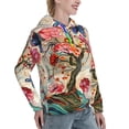 thumbnail image 6 of Daiia Butterflies And Flowers Painting Pattern Women's Fashion Hoodies & Sweatshirts with Kangaroo Pocket Hooded Sweatshirt with Eye-catching Drawstrings-XX-Large, 6 of 7