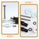 thumbnail image 3 of EXHUMKY 1Jgo Tornillos Para Asiento De Inodoro Kit De Repuesto Con Inoxidable Y Pom Duradero, 3 of 8