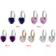 thumbnail image 3 of Guardurnaity Pendientes de aro para mujer, chapados en cobre, con forma de corazón y niña, joyería para mujer, Clip para oreja Ropa, zapatos y accesorios Miscelánea, 3 of 6