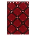 thumbnail image 4 of Red Geometric Flower Blackout Curtains for Living Room Bedroom 55W x 72/84L Insulated Window Drapes 2 Panels, 4 of 6