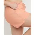 thumbnail image 4 of Hanes Women's Garment Dyed Fleece Shorts with Pockets, 3" Cantaloupe Orange S, 4 of 5
