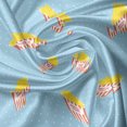 thumbnail image 7 of Ambesonne Cartoon Valance & Curtain, Movie Night Theme Pop Corn, 55"x24", Mustard and Pale Blue, 7 of 7