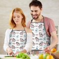 thumbnail image 5 of White Cow Milk Pattern Apron-Garden Aprons for Women with Pockets-Cotton Linen Waterproof Kitchen Cooking Gardening Aprons Adjustable for Kitchen,Cooking,BBQ and Salon 33x27 Inch, 5 of 7