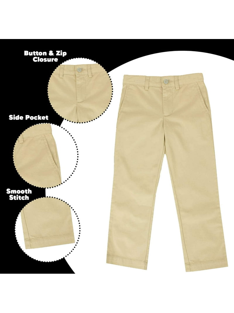Boy's 2-Pack Super Stretch Slim Fit Chino Pants (Size 4-20