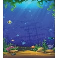 thumbnail image 3 of Deep Sea Duvet Cover Set, Cartoon Underwater World with Sand Stones Fishes and Sink Big Fish, Decorative 3 Piece Bedding Set with 2 Pillow Shams, Calking Size, Violet Blue Multicolor, by Ambesonne, 3 of 3