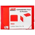 thumbnail image 3 of JAM Paper 13 Pocket Expanding File, Red, 24/Pack, Letter Size, 9 x 13, 3 of 4