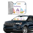 thumbnail image 2 of Yiaed Watercolor Gnome Garden Print Car Windshield Sunshade Front Auto Car Front Window Sun Shade Foldable Sun Visor Shield Cover Auto Accessories for Sedan SUV Truck-Small, 2 of 5