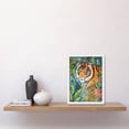 thumbnail image 2 of Jungle Tiger Flowers Leaves Folk Art Artwork Framed Wall Art Print A4, 2 of 4