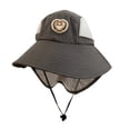 thumbnail image 4 of Oiyii Toddler Girls Breathable Bucket Hats Bear Embroidered Mesh Panel Camping Sun Hats, Grey, 4 of 4