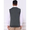 thumbnail image 3 of DARING DIVA Men's Casual Knit Sleeveless V-Neck Plaid Argyle Sweater Vest M Dark Gray, 3 of 7