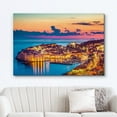 thumbnail image 2 of HFDF Canvas Prt Wall Art Vibrant Pastel Sunset Ocean Greek Island Nature Wilderness Photography Realism Rustic Scenic Landscape Earth Panorama Colorful for Livg Room, Bedroom, - 16x12inch Framed, 2 of 5