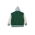 thumbnail image 4 of 1PA1 Men/Women Varsity Jacket Casual Bomber Jacket Hooded Baseball Jacket,Green,S, 4 of 16
