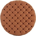 thumbnail image 3 of Modway Amour Fabric Upholstered Button-Tufted Round Ottoman in Orange, 3 of 4