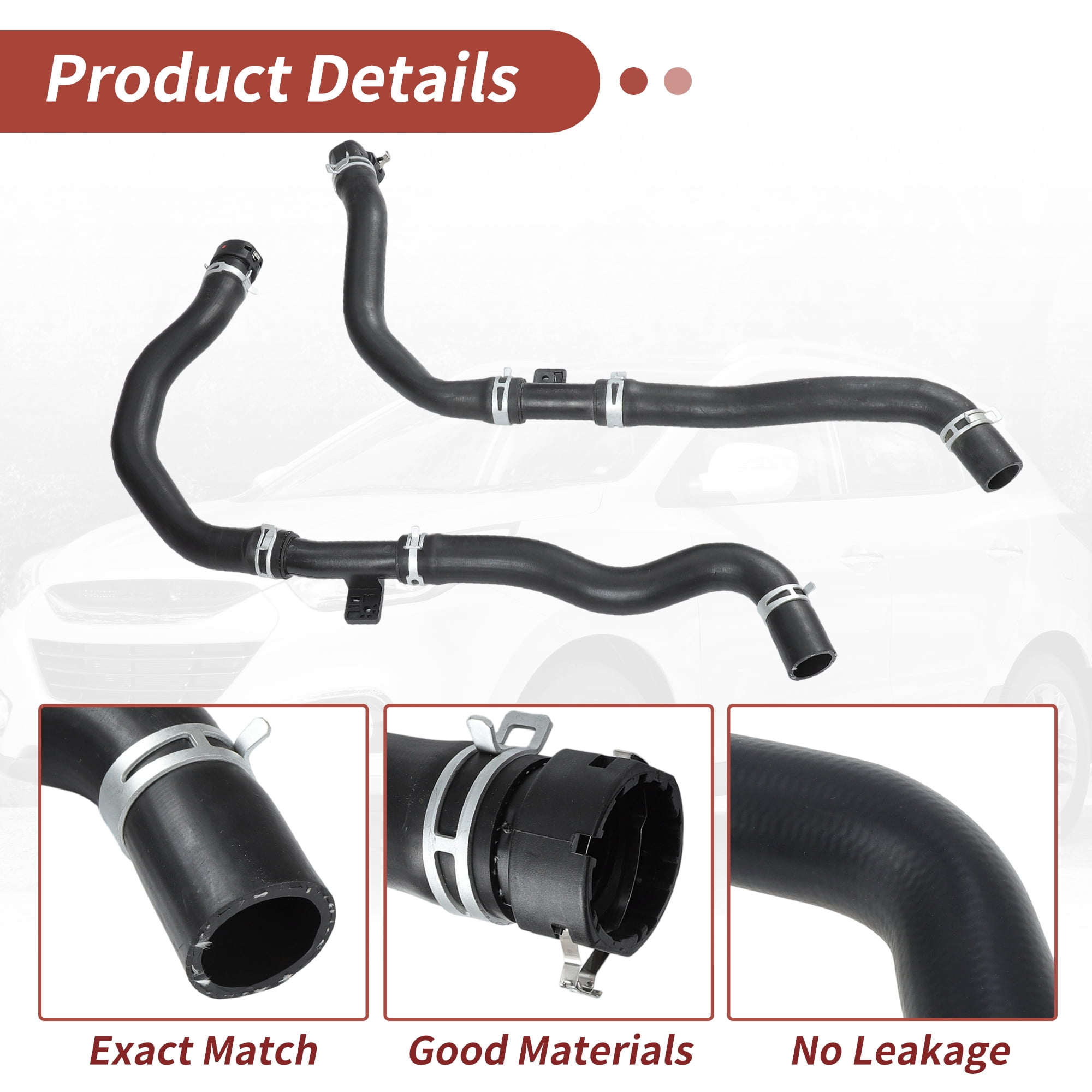 Unique Bargains 2pcs Hvac Engine Radiator Coolant Hose For Hyundai Tucson 2016-2021