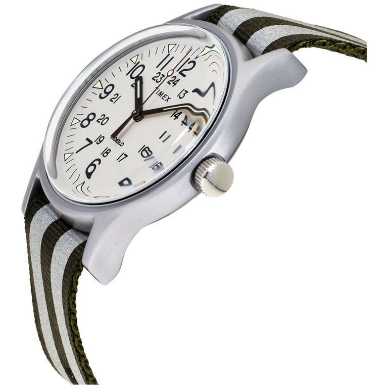 Timex mk1 steel clearance watch with white dial