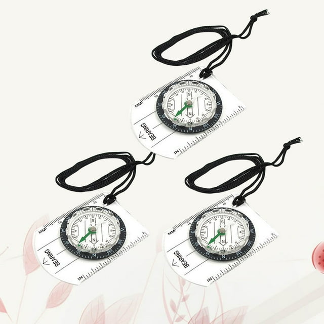 WEUVEB 3Ud Compass Profesional Para Orientación Exterior Con Base Transparente Lupa Y Escalas Para Mapas