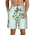 thumbnail image 1 of Fotbe World Travel Map Trajes de Baño Estampados para Hombre, Shorts de Verano de Secado Rápido, Ropa de Playa, Bañadores-Medium, 1 of 6