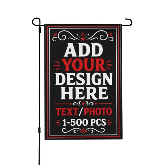 Personalized Double Sided Garden Flag for Outdoor Decor Custom DIY Your Own Design 12x18 in