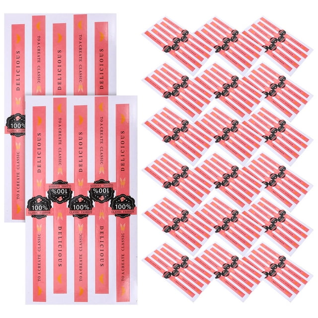 SHISUYAN 100pcs Decorative Baking Sealing Decals Self-adhesive Sticker Gift Sealing Stickers
