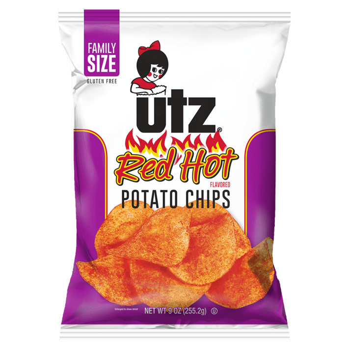 Utz Red Hot Potato Chips 9 oz