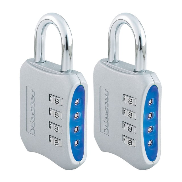 Locker Lock Master Lock 653BLUE, combinación reiniciable, paquete de 2
