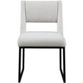 thumbnail image 4 of Meridian Furniture Jayce Boucle Fabric Dining Chair, Cream, 4 of 6