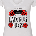 thumbnail image 4 of Inktastic Ladybug Hugs Cute Pair of Ladybugs Women's V-Neck T-Shirt, 4 of 5