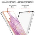 thumbnail image 4 of SaniMore for Samsung Galaxy S23 Ultra 6.8" 2023 Case with Wireless Charging Shockproof TPU Backplane Glitter Marble Pattern Fashion Design Anti-drop Anti-fingerprint Skin-feel Cover, Lightpurple, 4 of 5