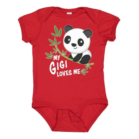 

Inktastic My Gigi Loves Me- Cute Panda Gift Baby Boy or Baby Girl Bodysuit