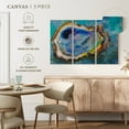 thumbnail image 5 of Elephant Stock Oyster Two Wall Art - Horizontal Multi Panel Canvas - Hallway Wall Decor - Animal Multi Panel - Blue And Beige Decor By Jeanette Vertentes - 74" x 48", 5 of 8