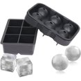 thumbnail image 3 of Molde para cubitos de hielo, bandeja de silicona para cubitos de hielo con tapa y molde grande para cubitos de hielo cuadrados, reutilizable, 3 of 7