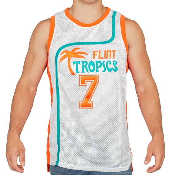 Flint Tropics Basketball Jersey #7 Adult Halloween Deluxe Costume (Large)