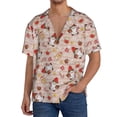 thumbnail image 1 of Balery Christmas Gnomes Santa Claus Camisa Casual de Manga Corta con Botones para Hombre, Texturizada, Estilo Cubano, para Playa, Verano-Large, 1 of 5