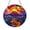 Acrylic 3.5 Inch, variant on Erupting Volcano Artwork Glass Suncatcher Round Window Ornament, Mythic Landscape Decor Gift