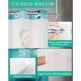thumbnail image 4 of No Hook Shower Curtain with Snap in Liner, Green Abstract Art Watercolor Painting Texture Hotel Shower Curtains for Bathroom, Washable Shower Curtain Liner Set with Mesh Top Window, 72"x96", 4 of 6