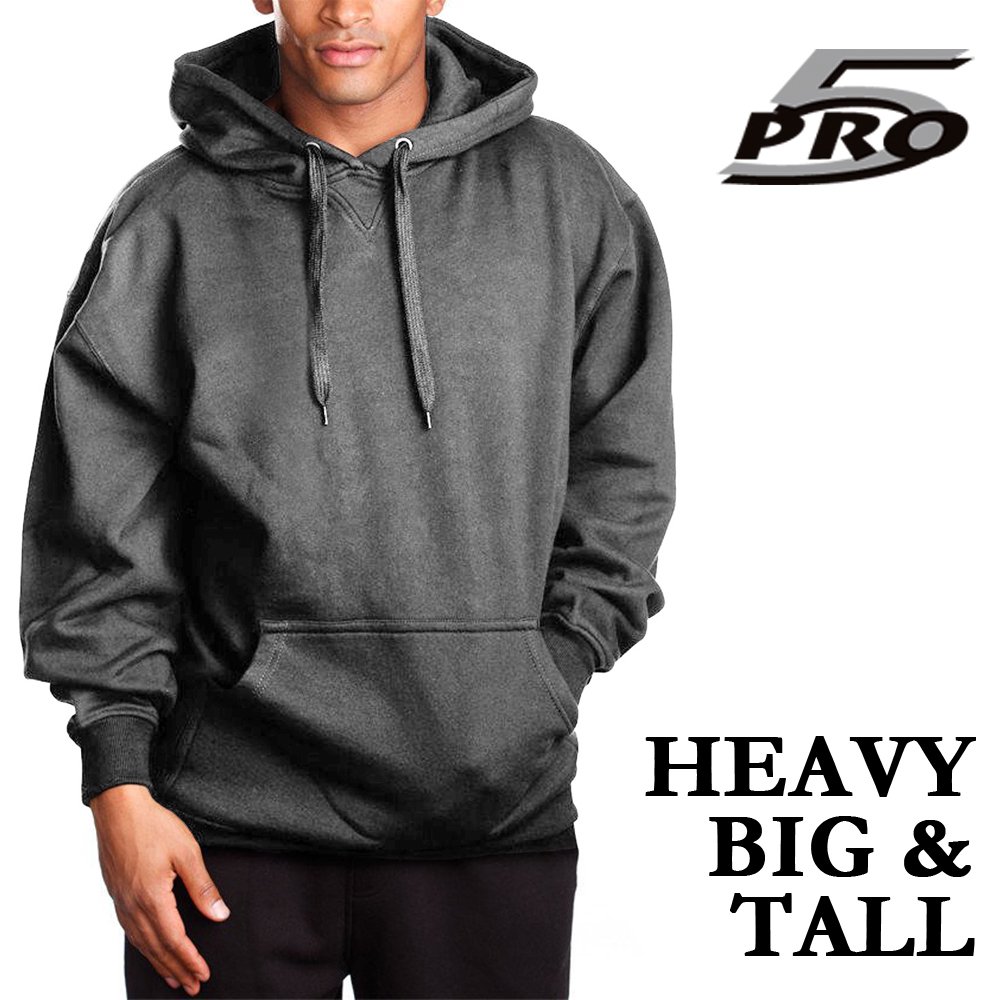 Pro 5 Pro 5 Men's Pull Over Hoodie Sweater Heavy Weight Big&Tall Dark